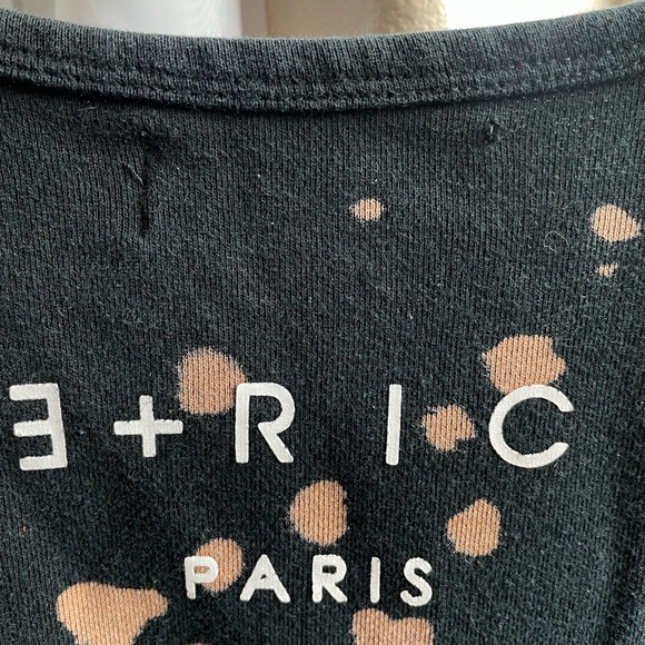 Vie + Riche Paris embroidered piggy head bleached pullover sweater - Picture 6 of 10